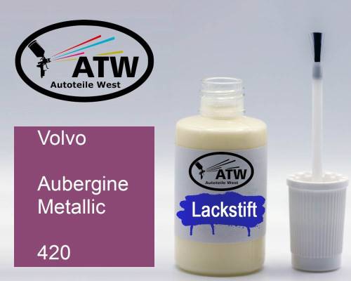 Volvo, Aubergine Metallic, 420: 20ml Lackstift, von ATW Autoteile West.